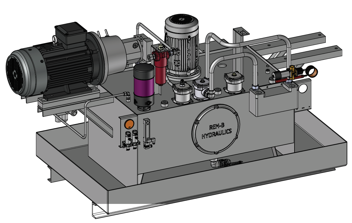 hydraulisch aggregaat 3d